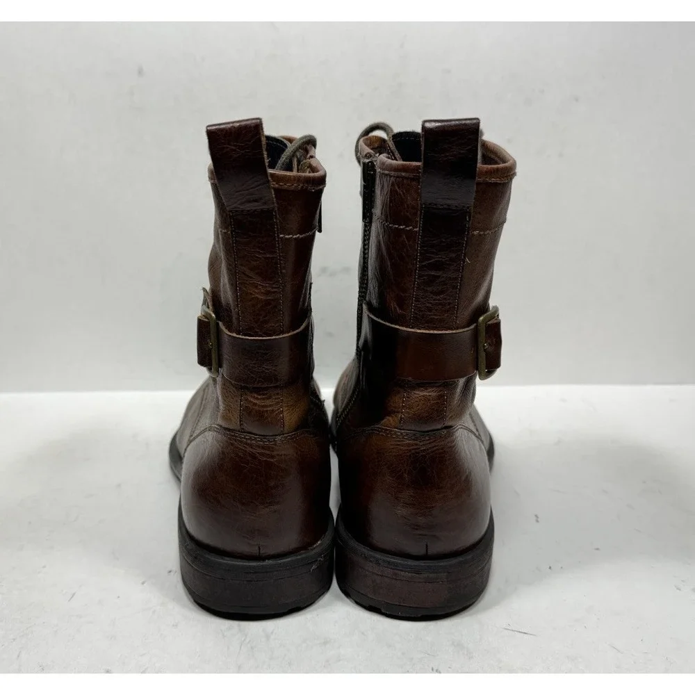 Aston Grey RockCastle Men's Size‎ 13 Distressed Brown Boots Side Zipper
